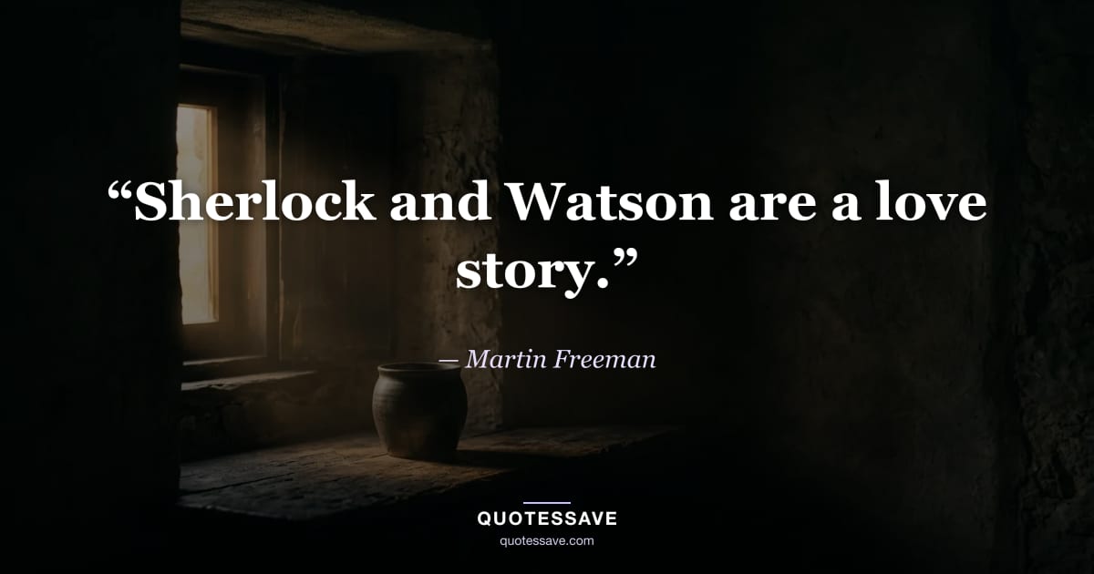 “Sherlock and Watson are a love story.” — Martin Freeman
